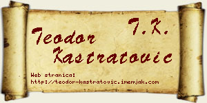 Teodor Kastratović vizit kartica